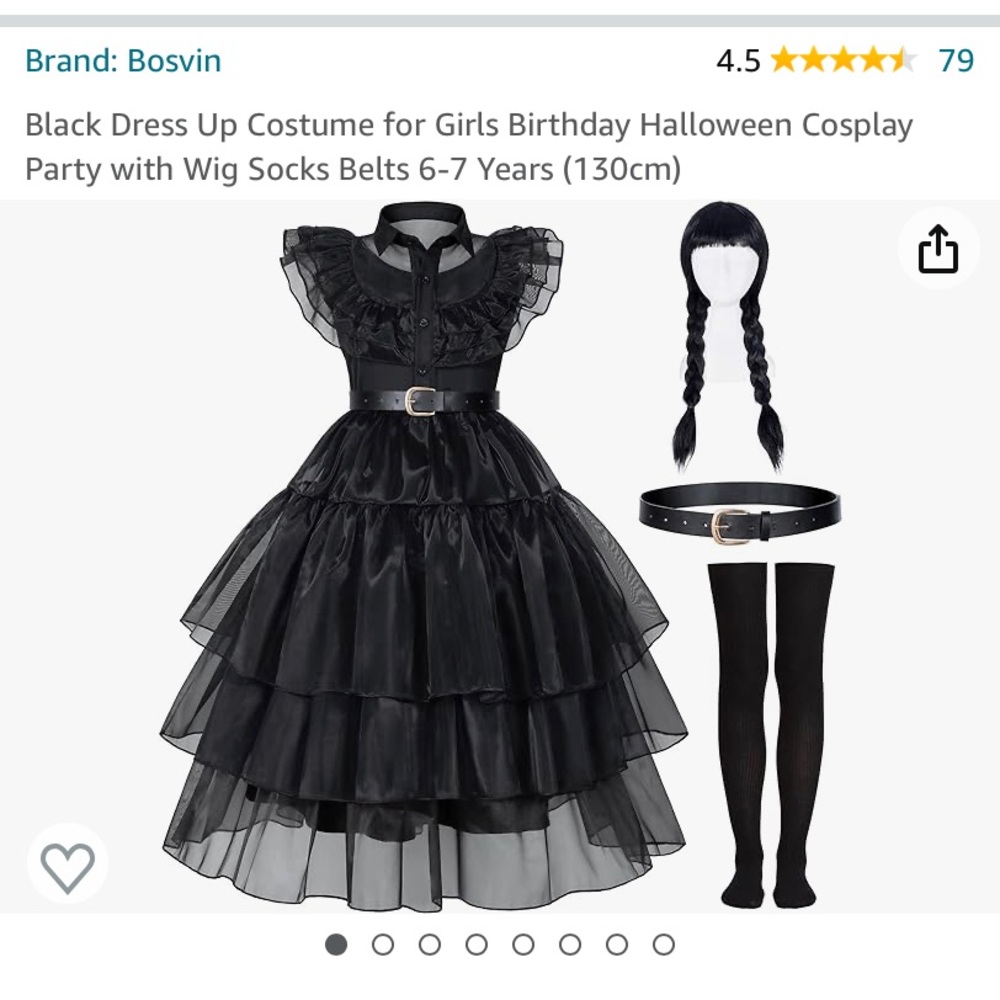 Wednesday Addams Dance Costume, All Items included, never worn, brand new!